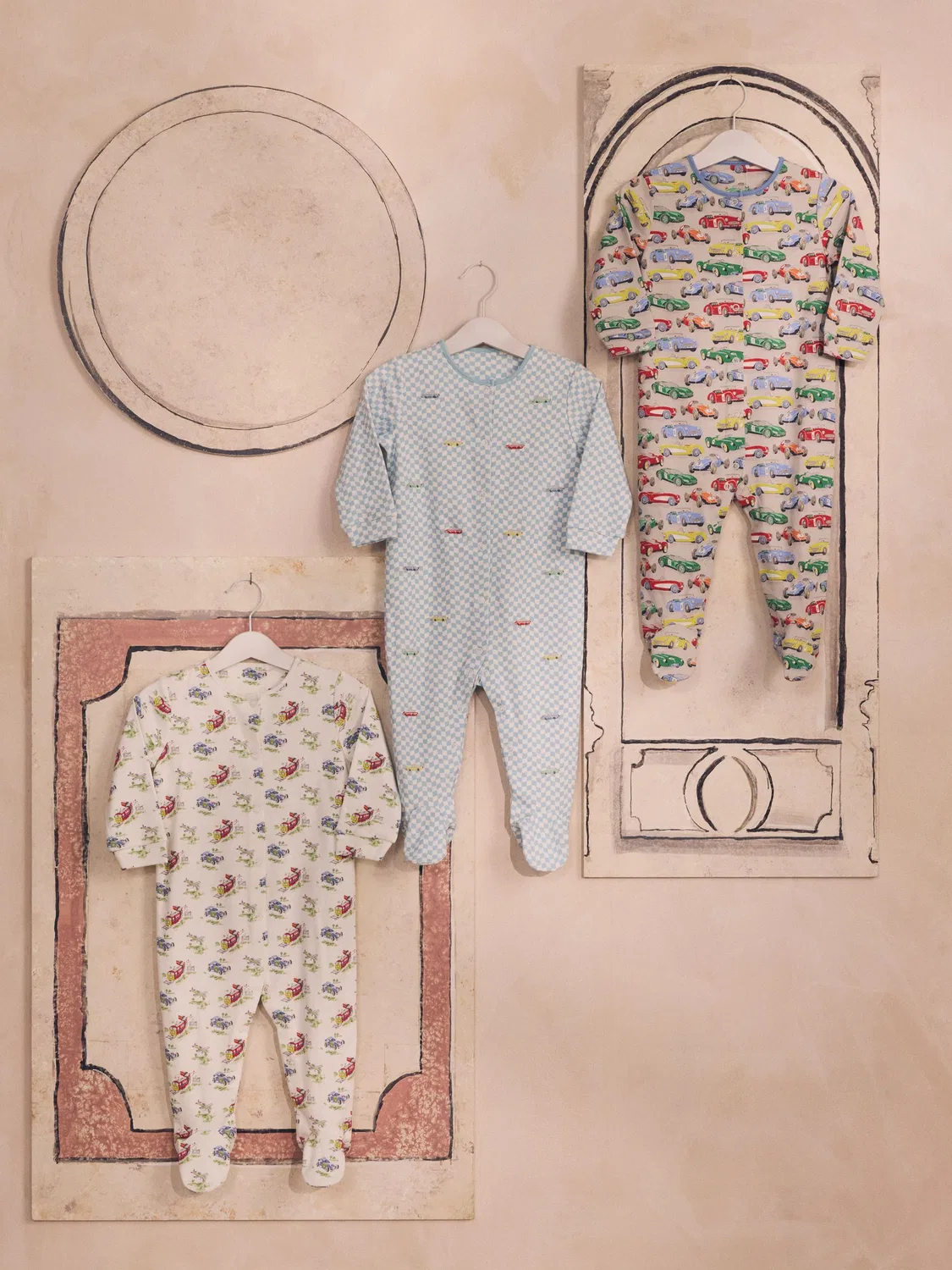 Комплект боди-слипов, 3 шт., Cath Kidston Cars Next, сине-зеленый