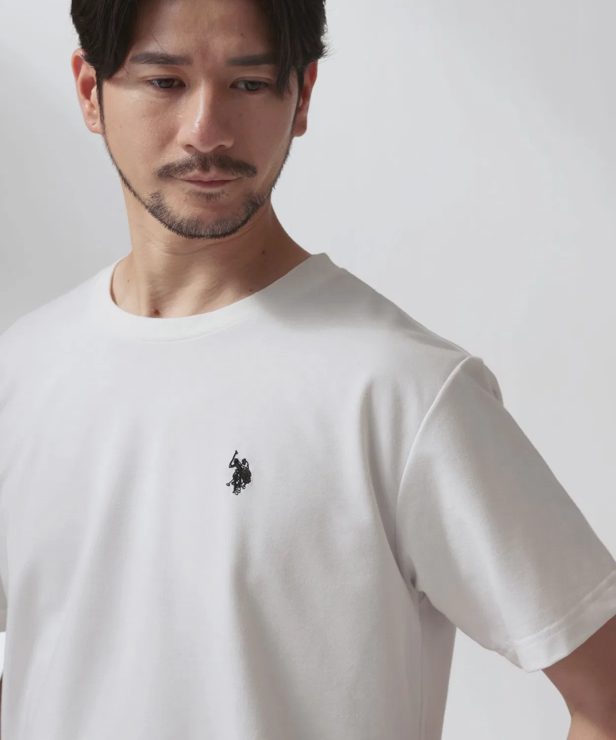 Мужская футболка с вышивкой U.S. POLO ASSN., Цвет: Чаркоал — фото 3