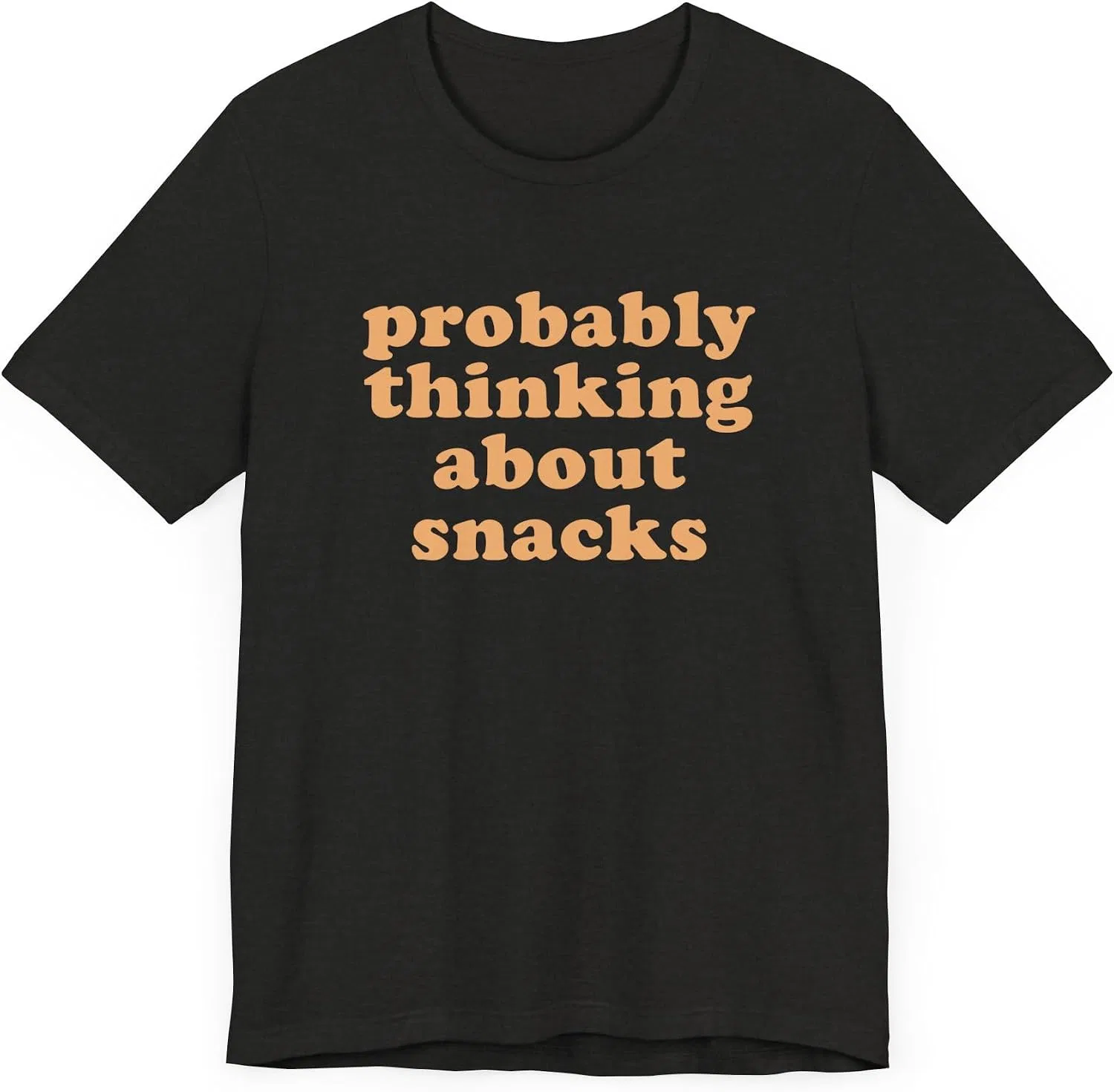 Футболка с принтом Snack Lover's Bella Canvas 3001, Black Heather