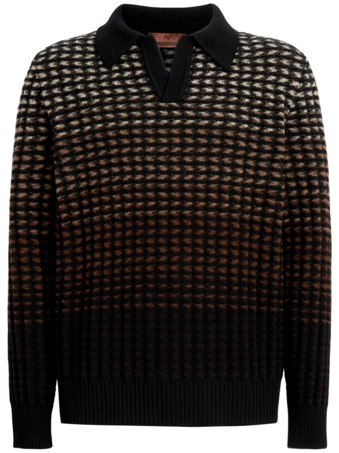 

Missoni рубашка поло с градиентным узором, черный