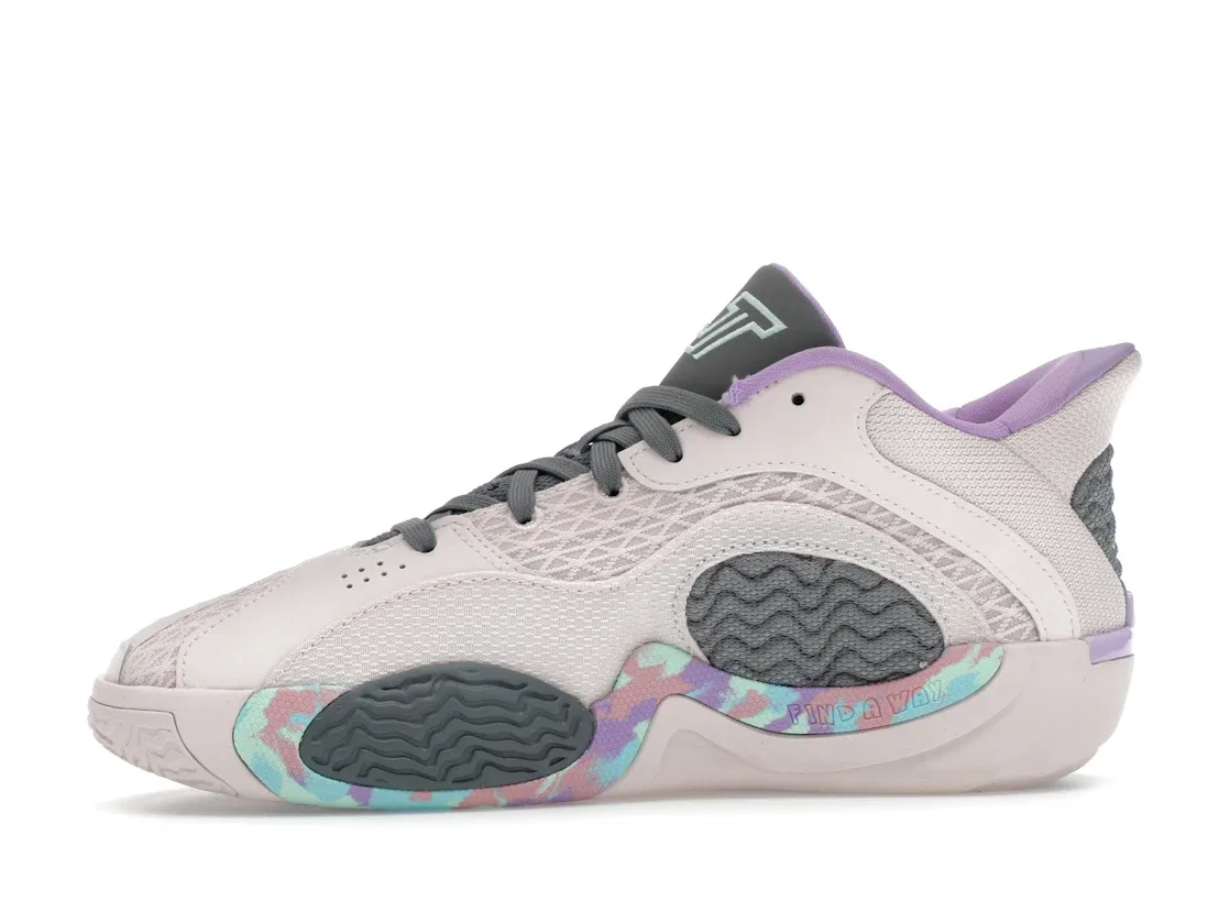 Детские кроссовки для мальчиков с длинным шнурком Jordan Tatum 2 Jordan, Light Soft Pink Mint Foam Smoke Lilac Medium Soft Pink Copa — фото 3