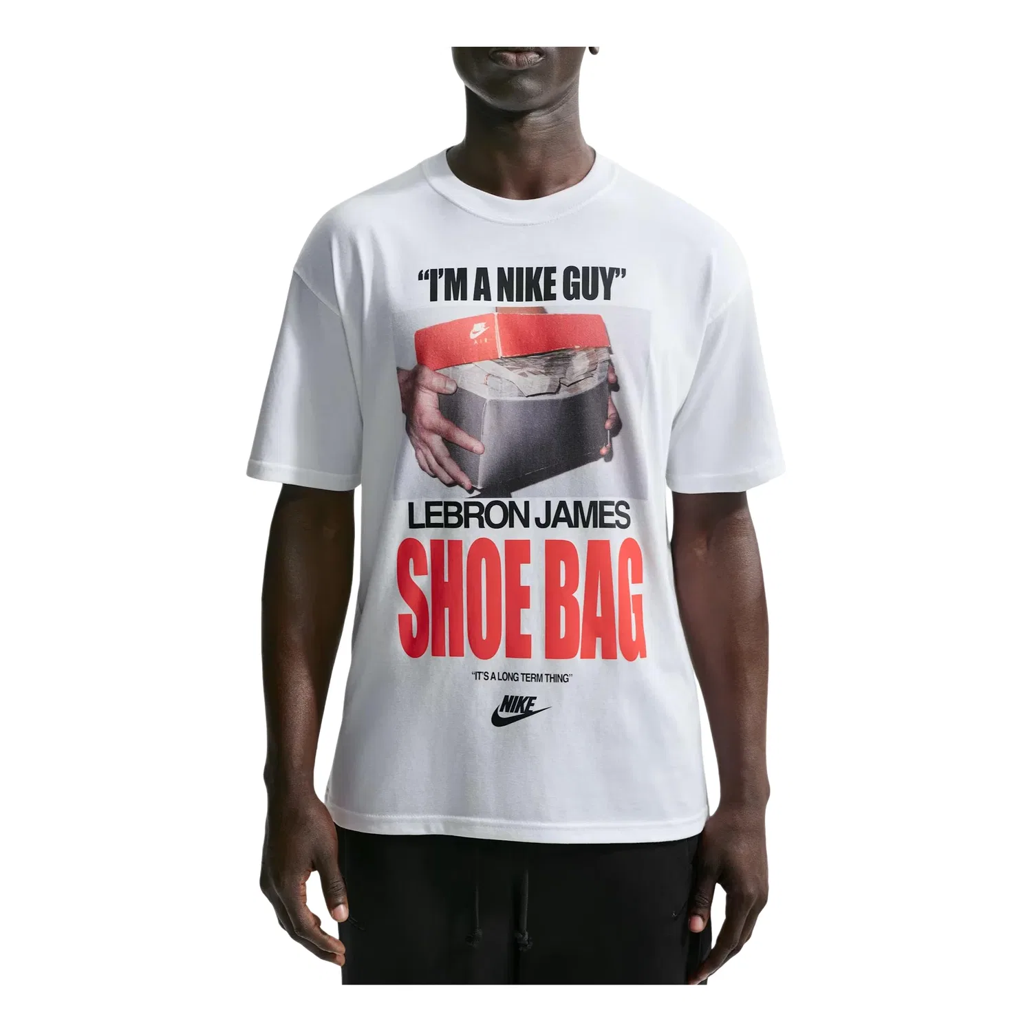 Мужская футболка с принтом Nike x LeBron Shoe Bag T-Shirt, белый