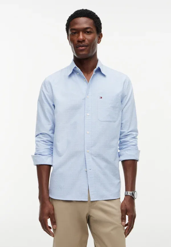 Рубашка из хлопка Dobby shirt core essentials Tommy Hilfiger, синий