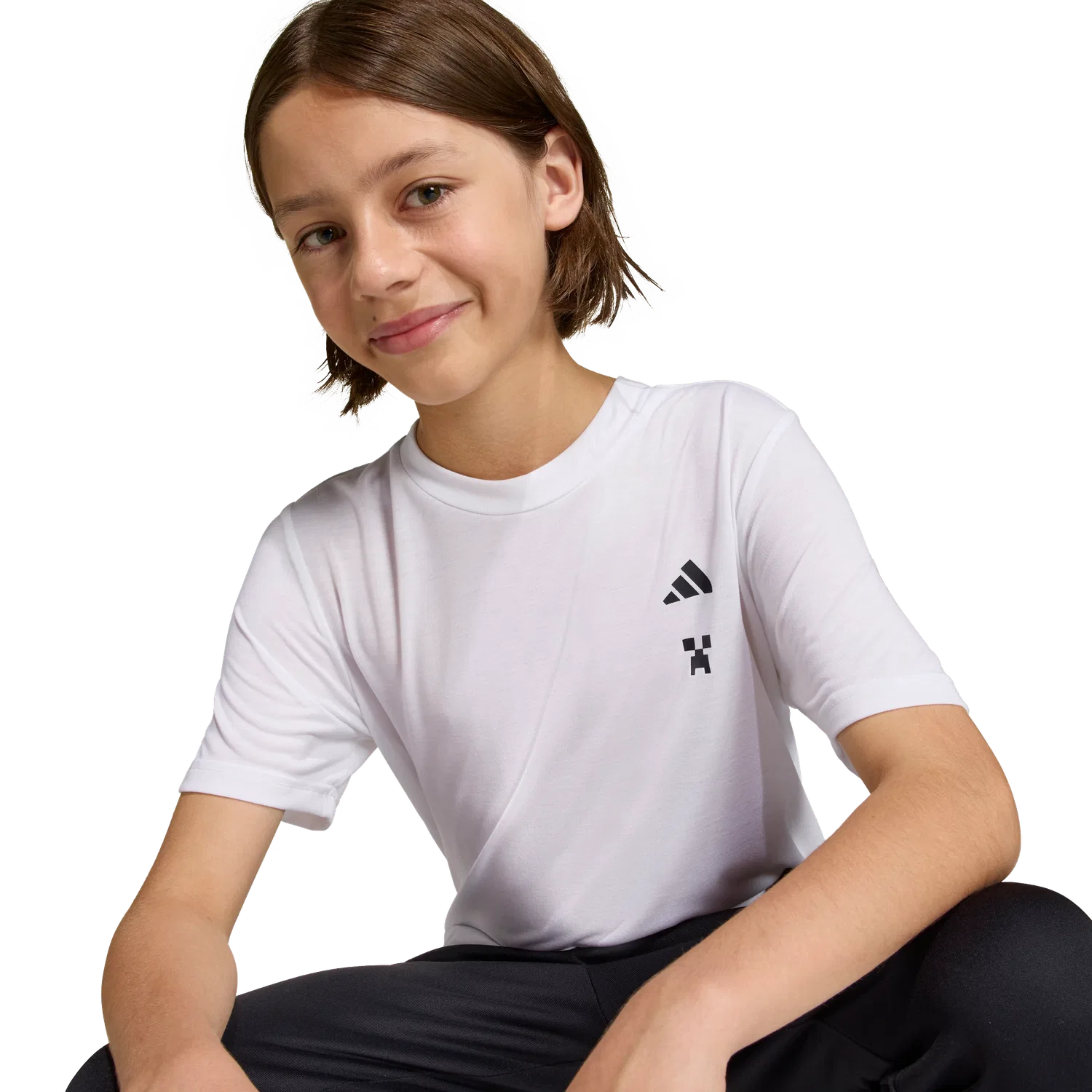 Детская футболка Minecraft Adidas, белый — фото 4