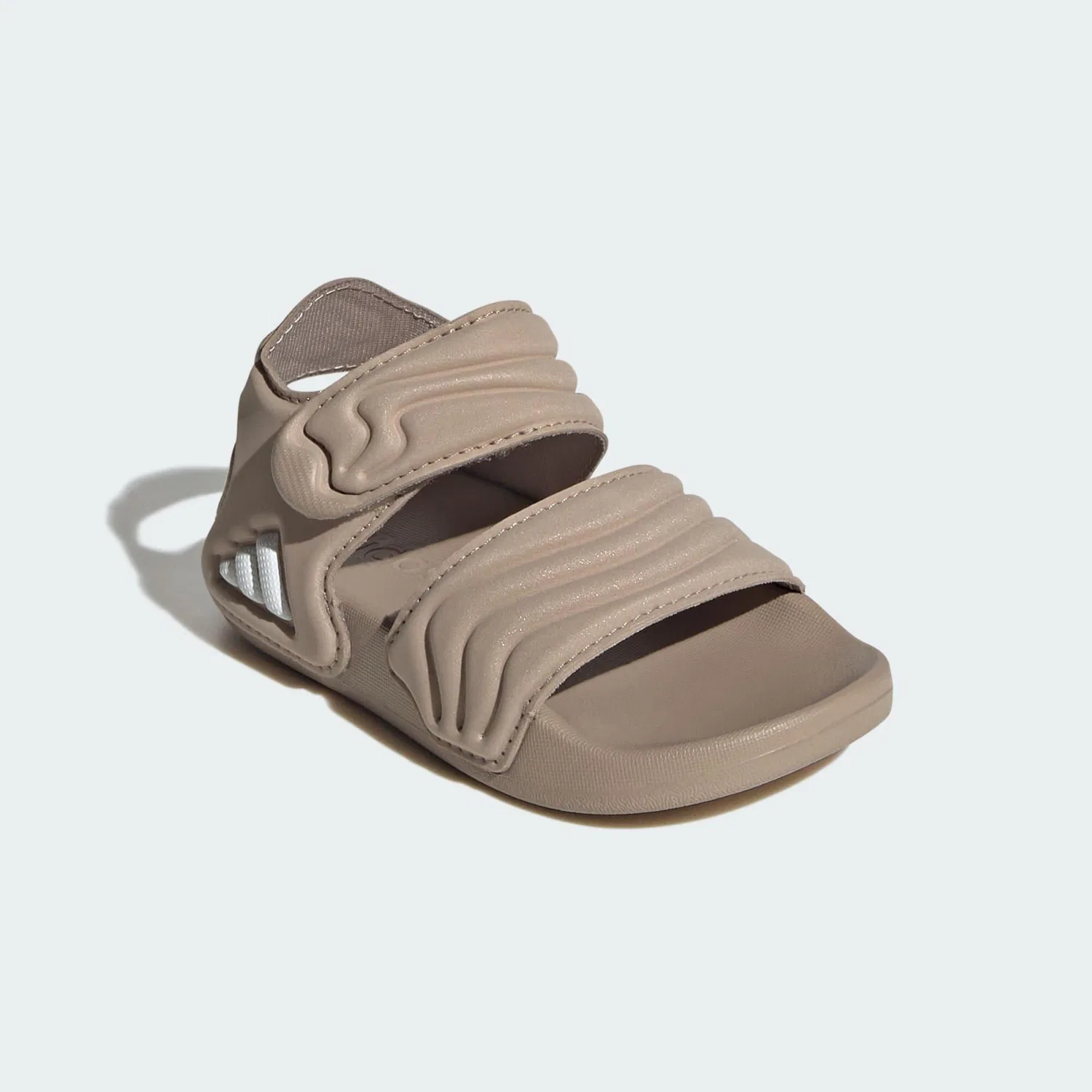 Детские сандалии с быстросохнущим ремешком Adidas ADILETTE SANDAL 3, Khakibeige Weiss Khakibeige — фото 4