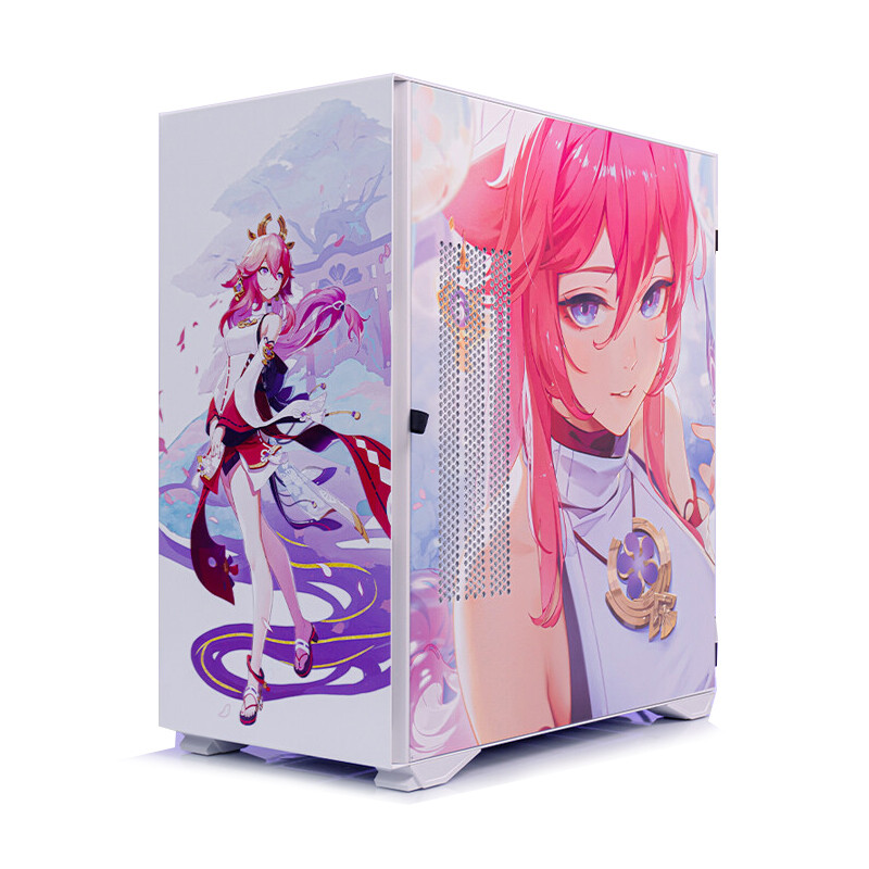

Корпус Aigo YOGO K1 Custom Yae Miko, Mid Tower, белый/рисунок