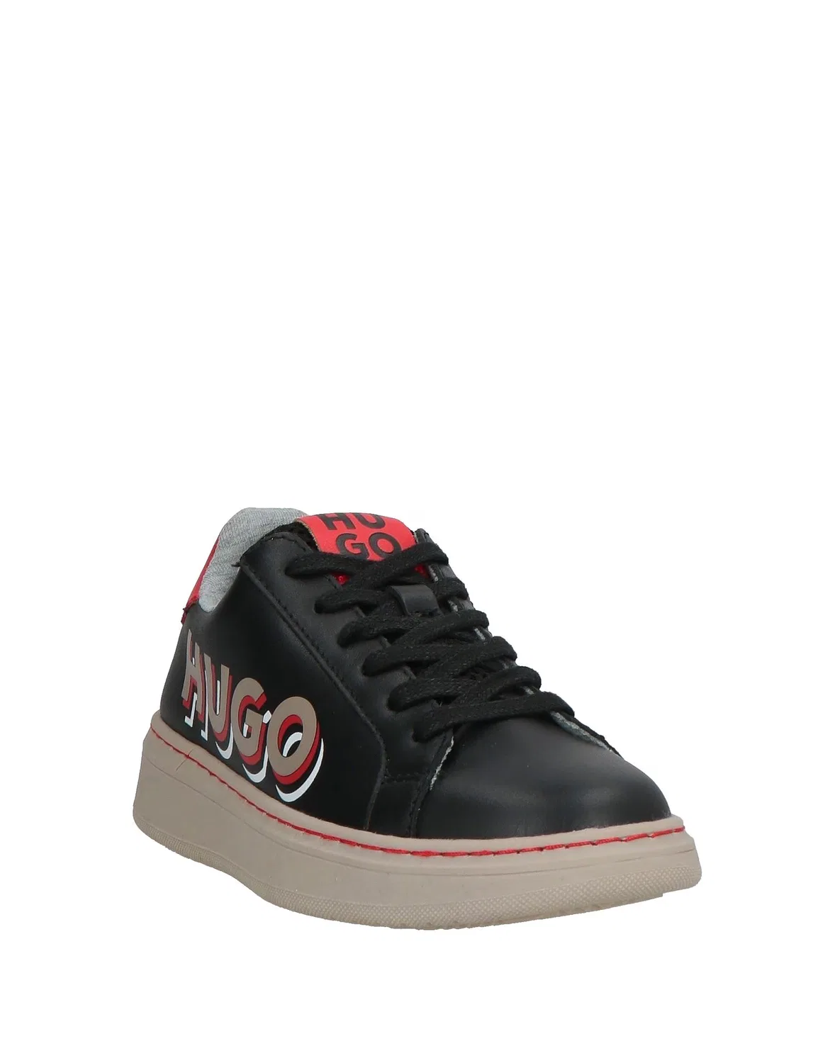 Детские кроссовки для мальчиков кожаные Low-Top Sneakers Hugo Boss, черный — фото 2