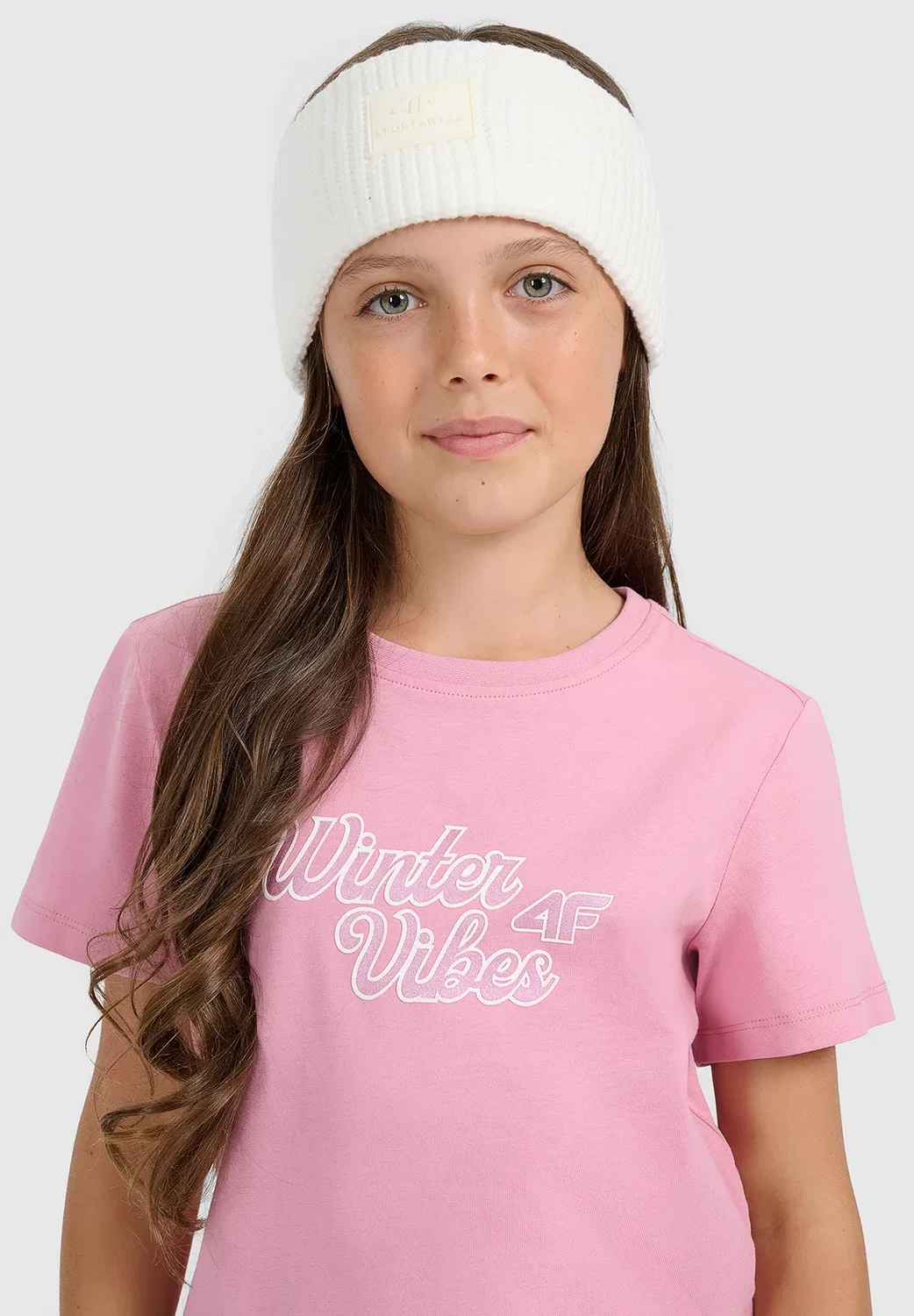 Футболка Regular z nadrukiem dziewczęcy - różowy 164 (13-14 лат) - спортивная футболка 4F, Pink — фото 4