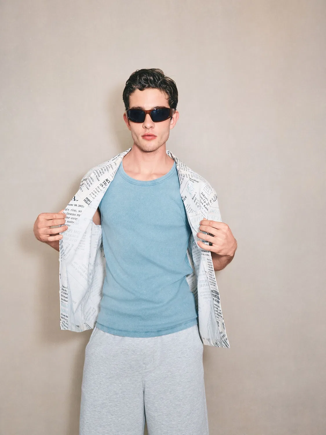 Майка Ribbed Vest Next, синий — фото 4