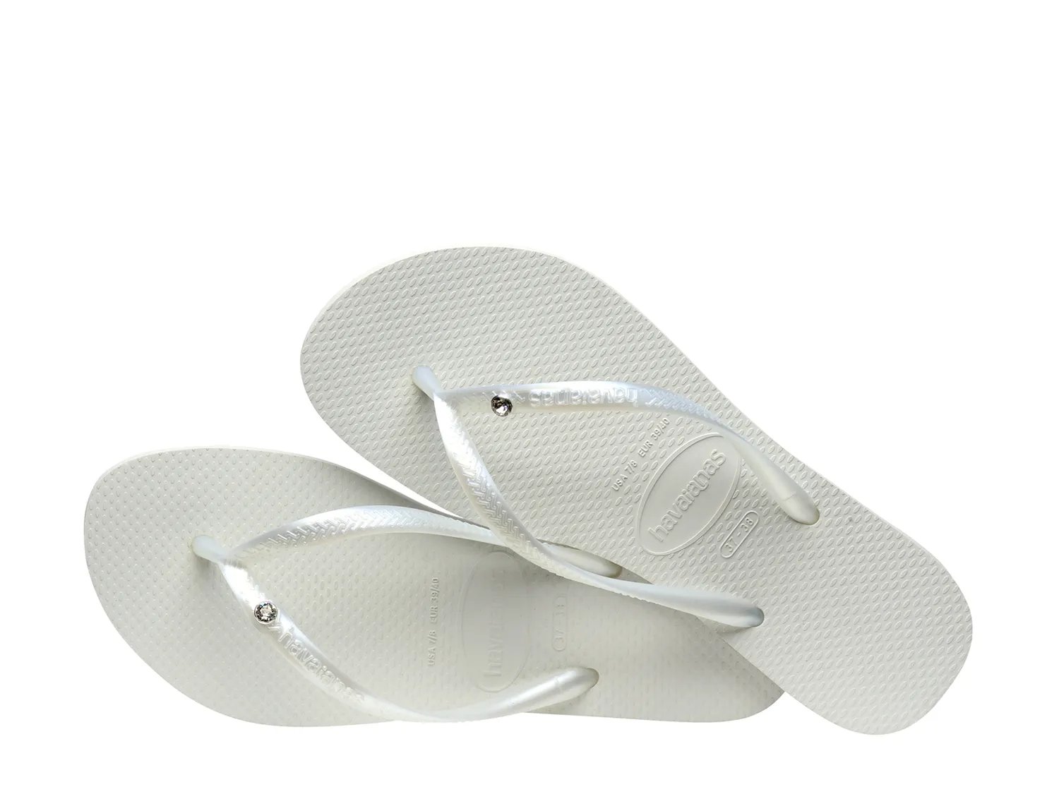 Сандалии Havaianas Slim Crystal SW II Flip Flop - Women's, белый — фото 3