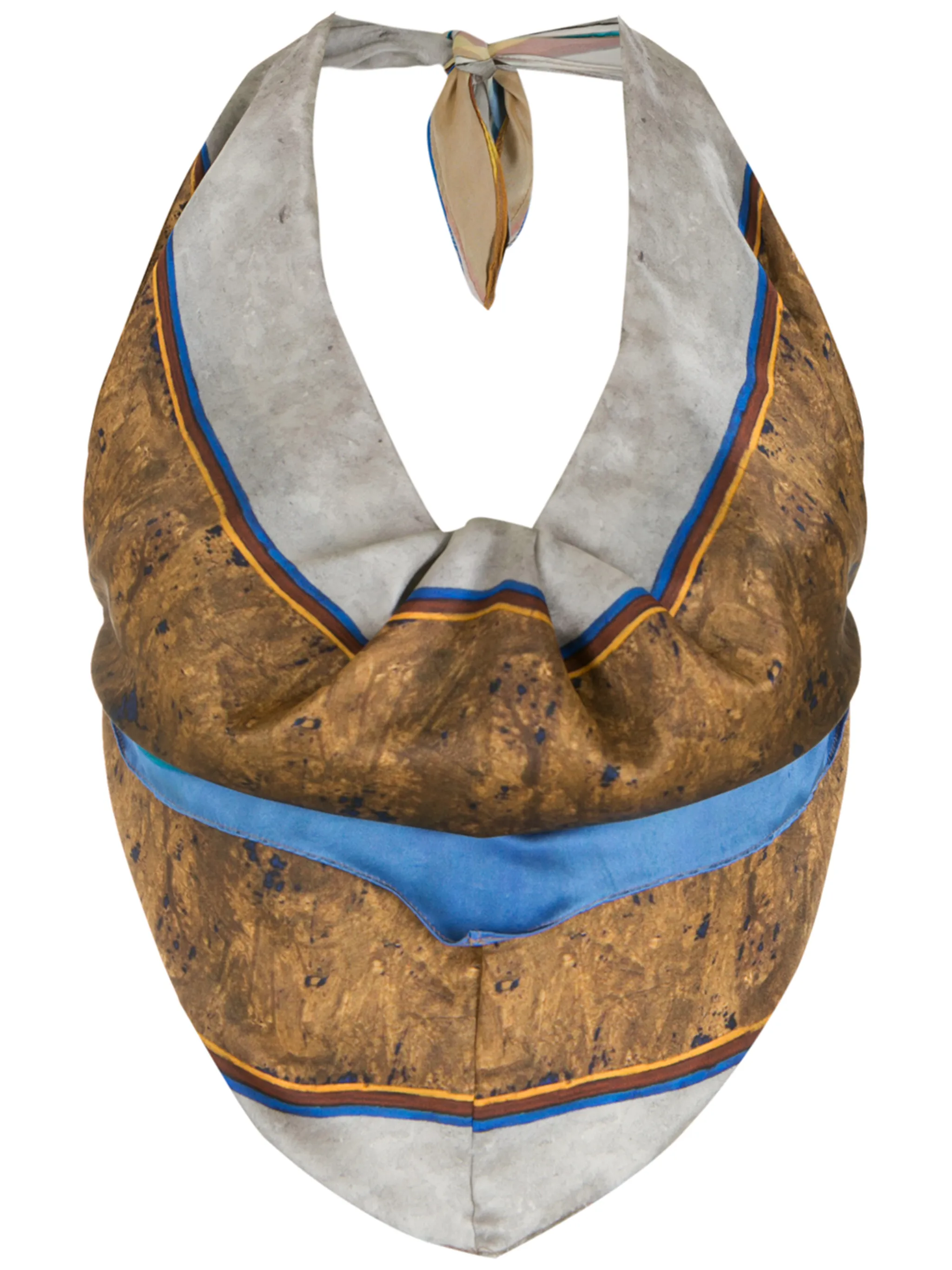 

Блузка с вырезом халтер Amir Slama, синий