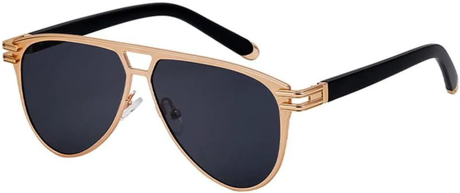 

Мужские солнцезащитные очки с двойной перемычкой, винтажные женские солнцезащитные очки, металлические солнцезащитные очки для женщин, SUN4119 Generic, Gold Black