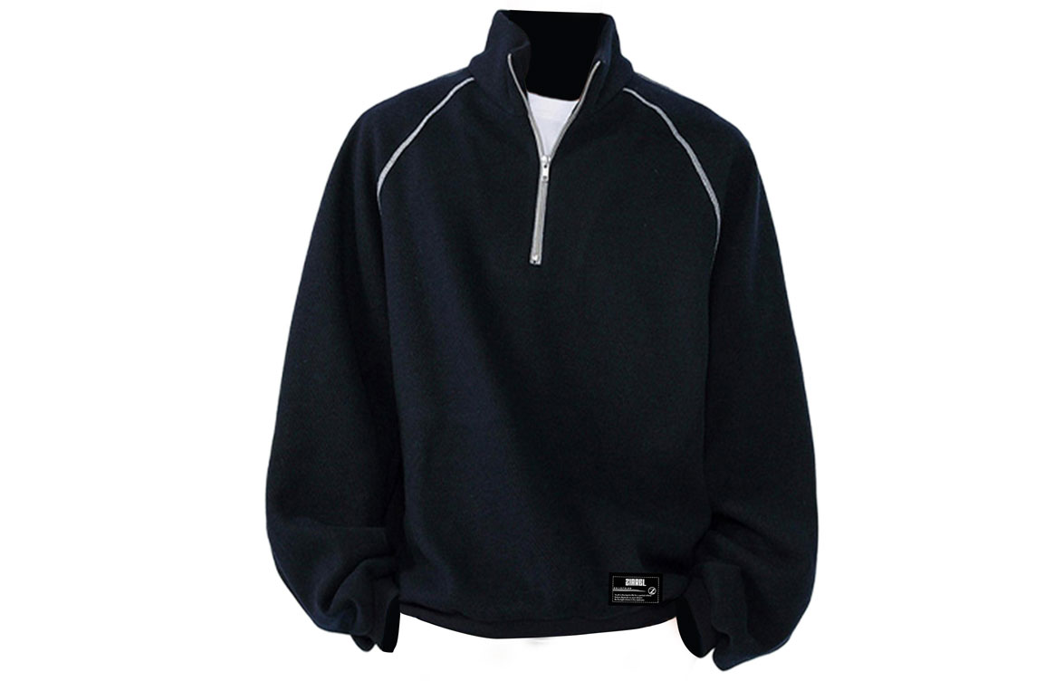 

Свитшот Unisex Stand Collar Moderate Heavyweight ZIAREL, темно-синий[removable logo]