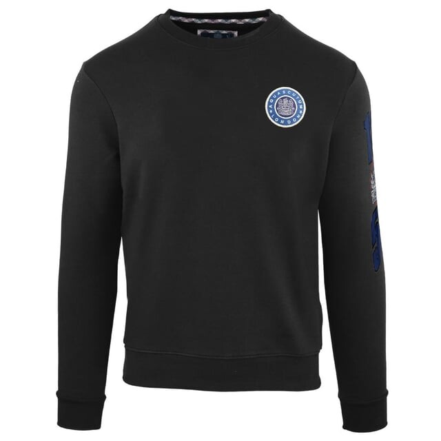 

Черная толстовка с тисненым круглым логотипом Aquascutum, черный
