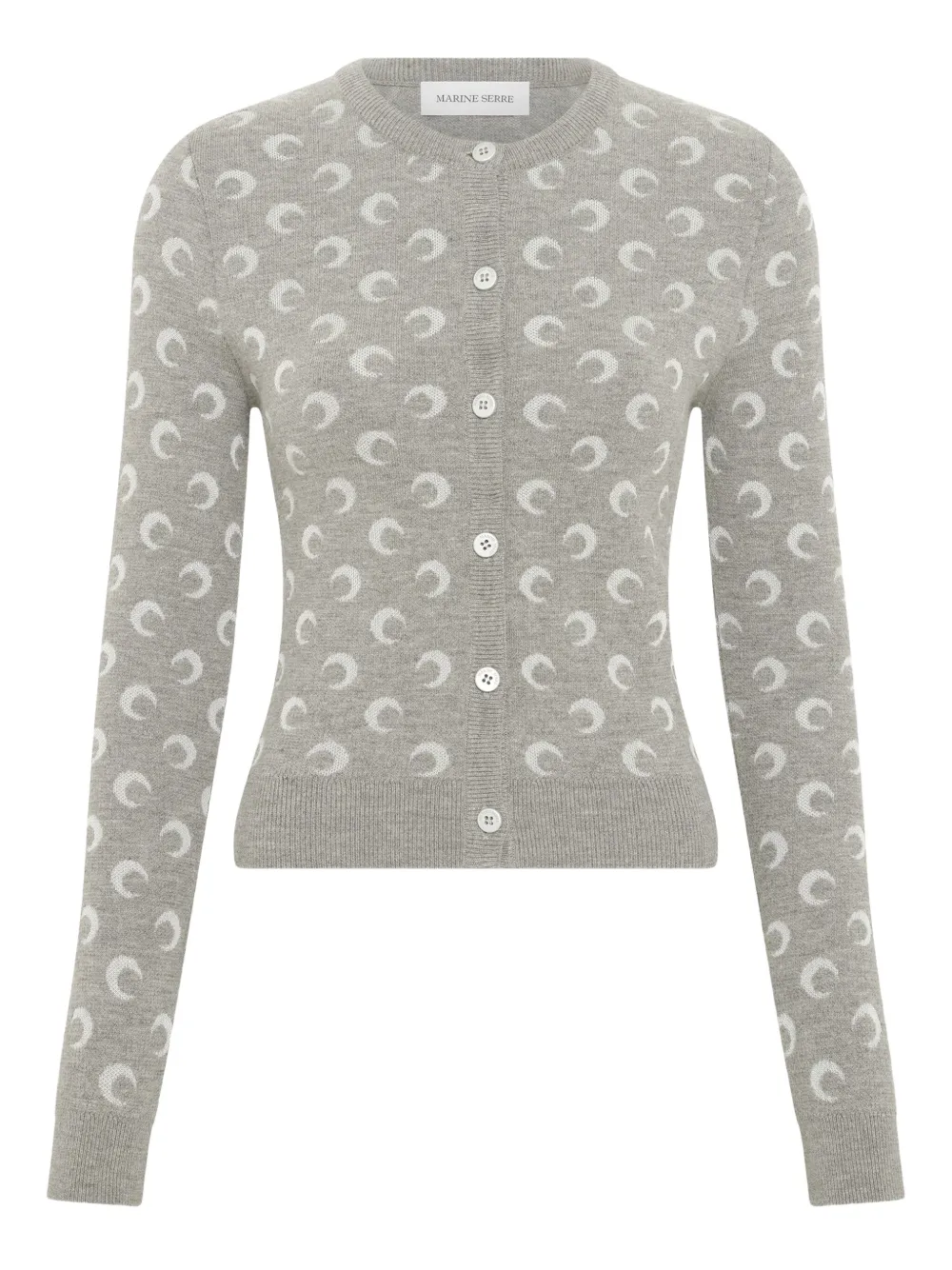

Жаккардовый кардиган с узором Moon Marine Serre, серый