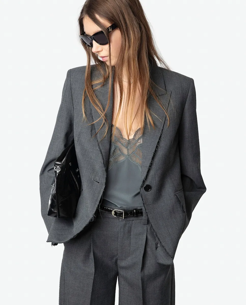 

Женский блейзер Vavy с застежкой на пуговицы Zadig & Voltaire, серый