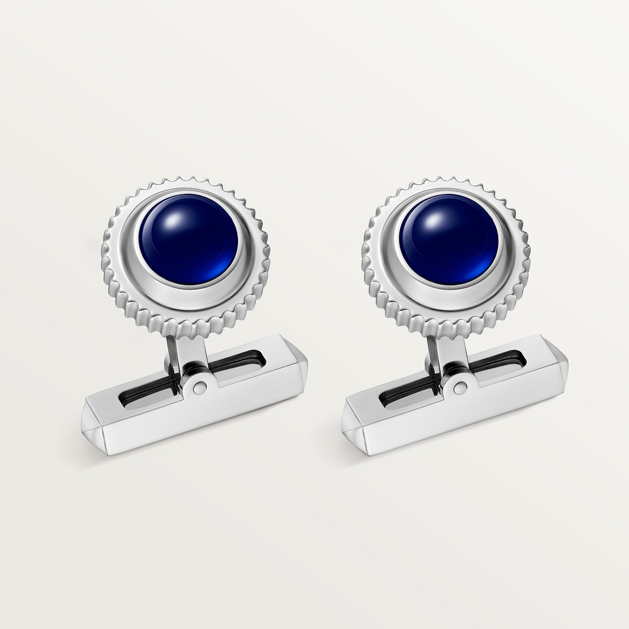 

Запонки Cartier Boutons de manchettes Pasha de Cartier, цельное серебро