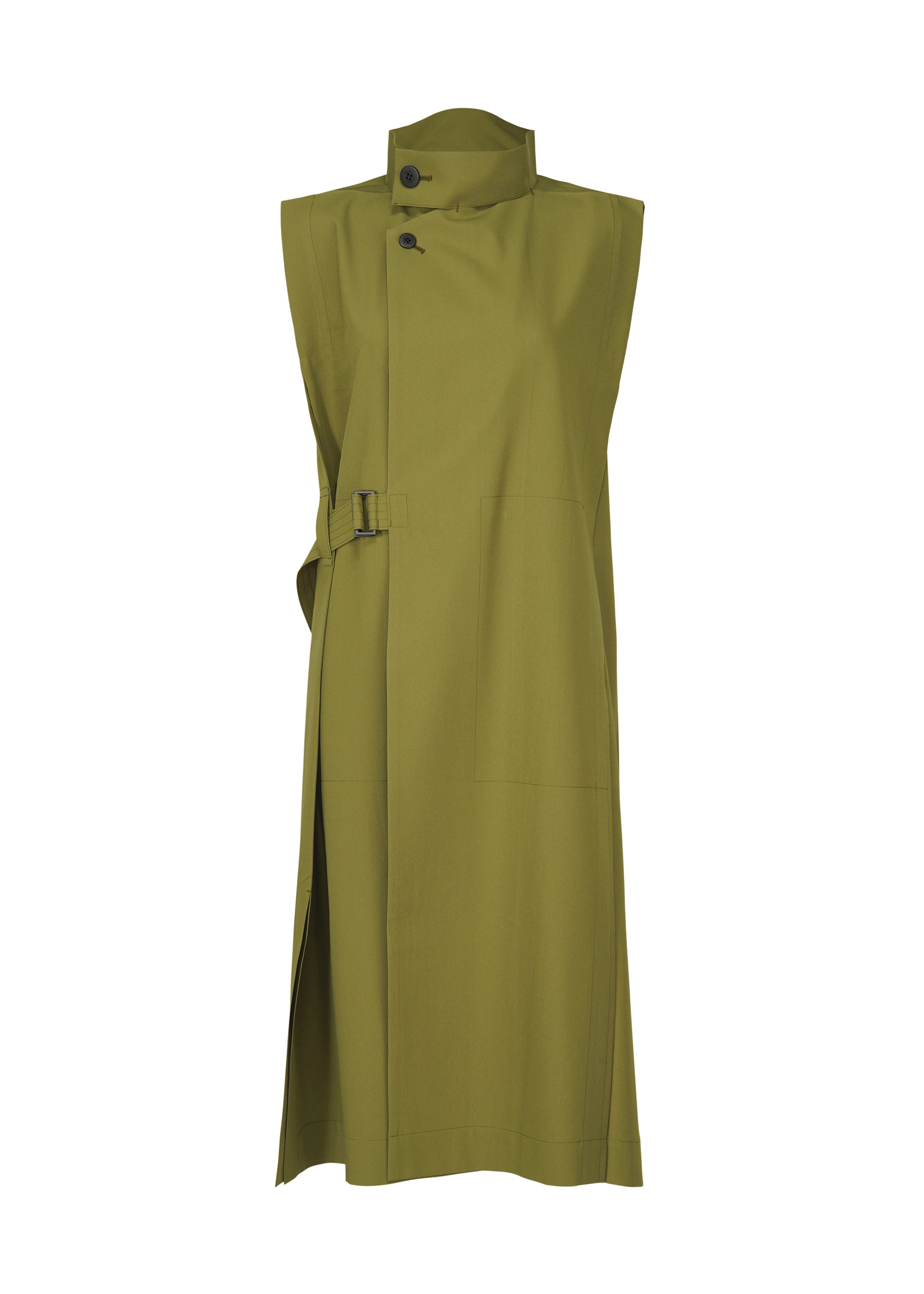 

Жилет flat tuck 132 5. Issey Miyake, хаки