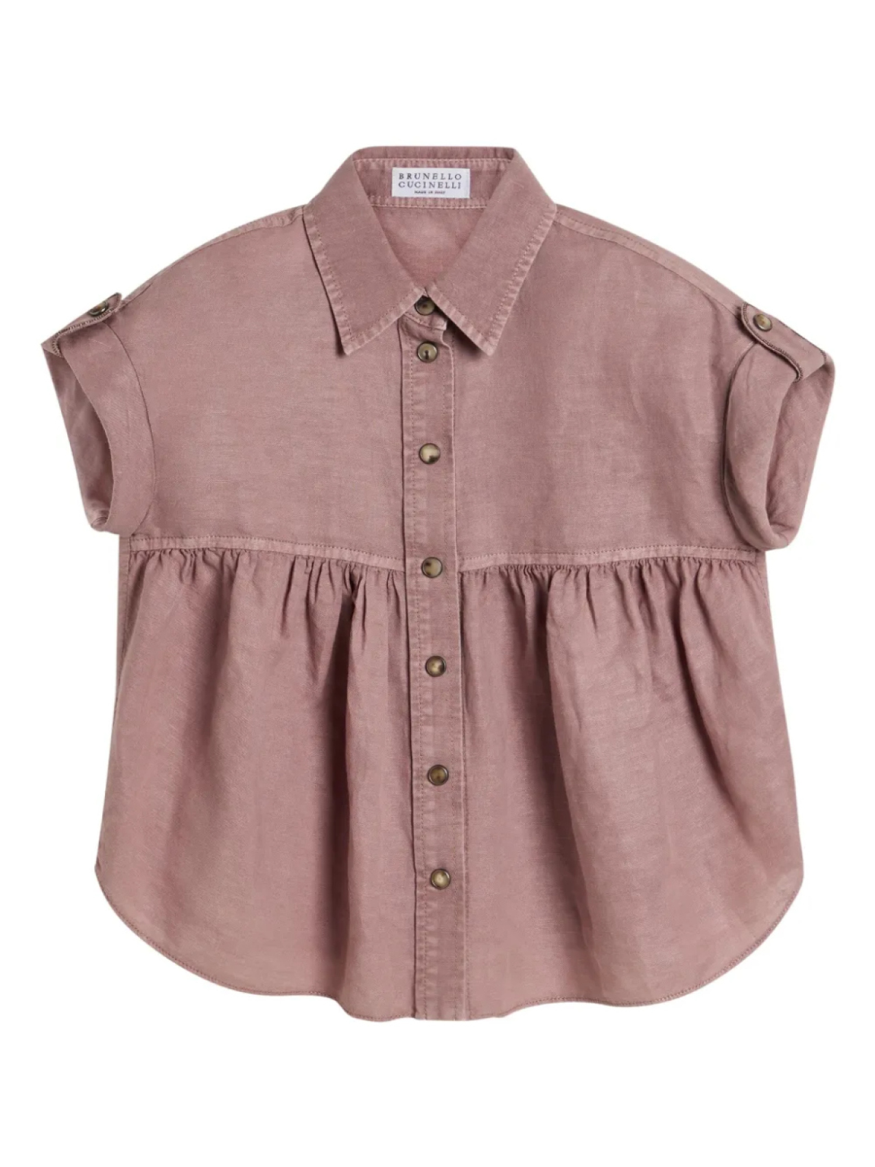

Рубашка на пуговицах Brunello Cucinelli Kids, розовый