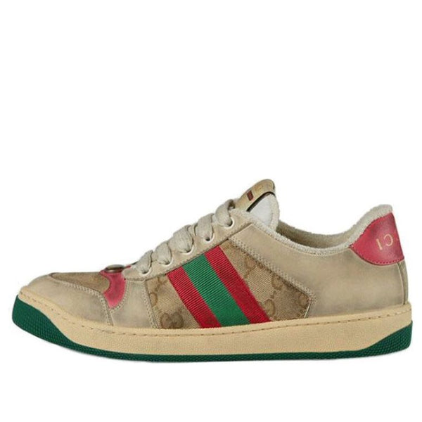 

Кроссовки gg screener distressed 'gg canvas - pink' Gucci, белый