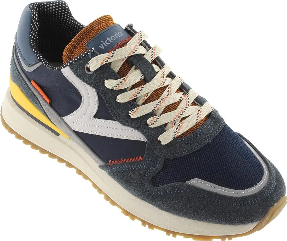 Мужские низкие кроссовки Victoria 1985 Low-Top Leggera из нейлона, цветной и натуральной кожи с ретро-логотипом, артикул 8802111, Navy Blue — фото 2