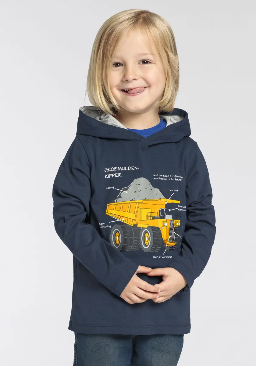 

KIDSWORLD рубашка с длинными рукавами "LKW KIPPER", принт для маленьких мальчиков, цвет морской волны