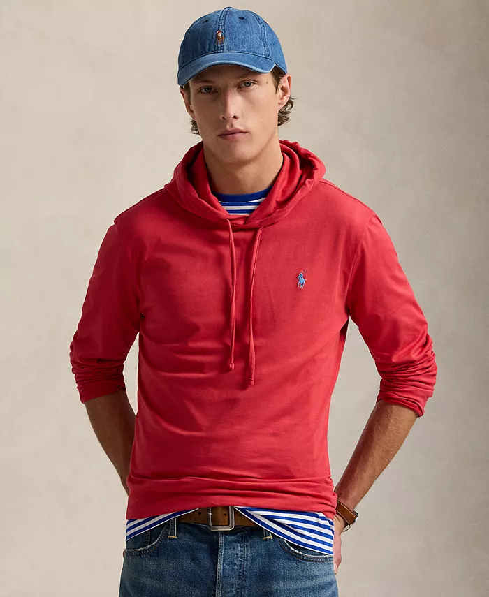

Мужская худи-футболка из джерси Polo Ralph Lauren, красный