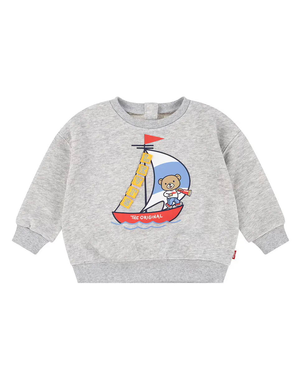 

Футболка Levi's Sailing Bear Baby Boys' Crew Neck, серый