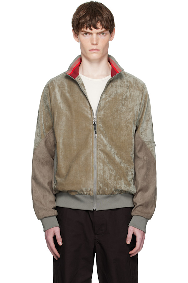 

Бархатная спортивная куртка Toga Virilis, хаки