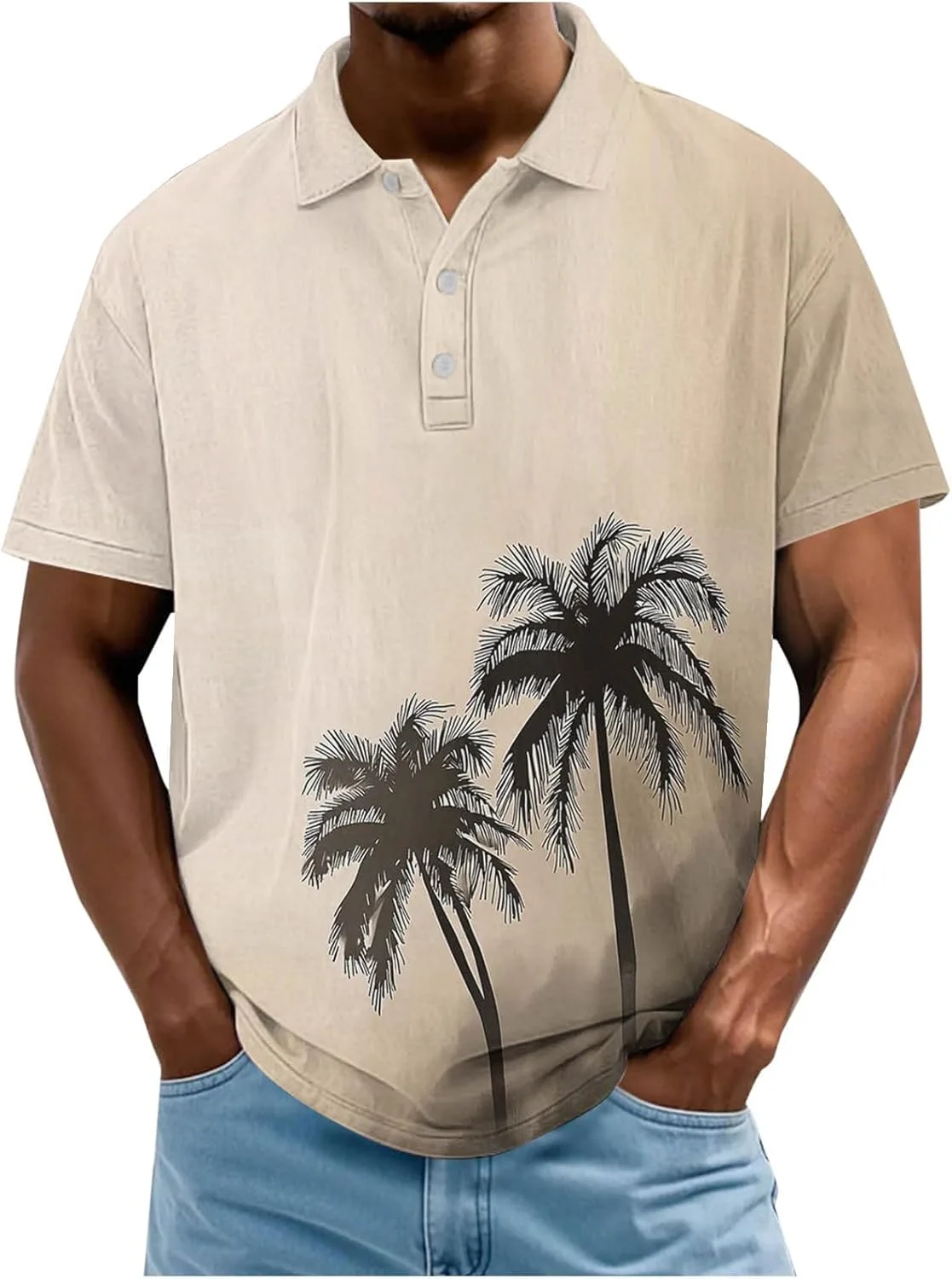 

Мужская гавайская поло с коротким рукавом Sdeycui