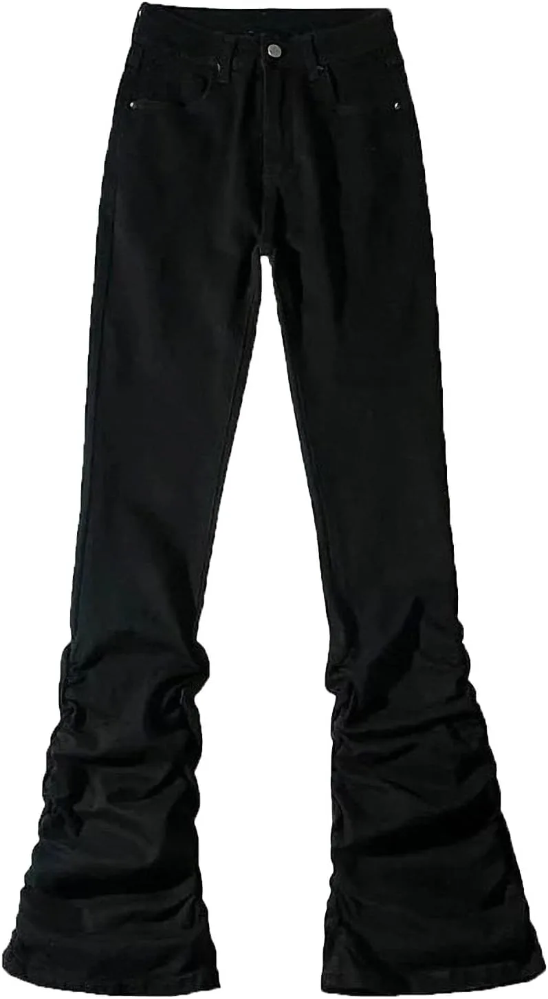 

Dawery Tall Friendly Grunge Y2K женские джинсы черные расклешенные