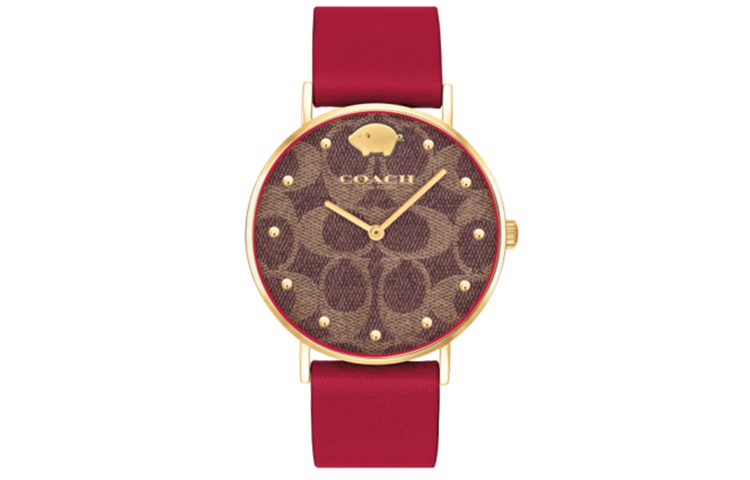 

Рубиновые наручные часы кварцевый механизм ремешок из коровьей кожи 36 мм циферблат tan женские часы COACH