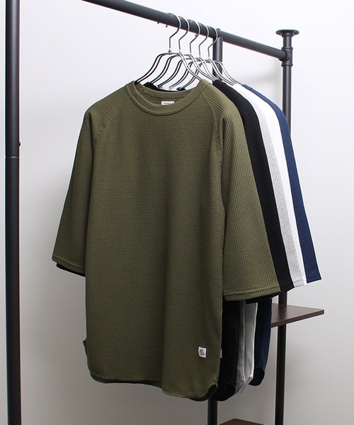 

Футболка-реглан с рукавами 3/4, вафельная ткань JEMORGAN, цвет хаки