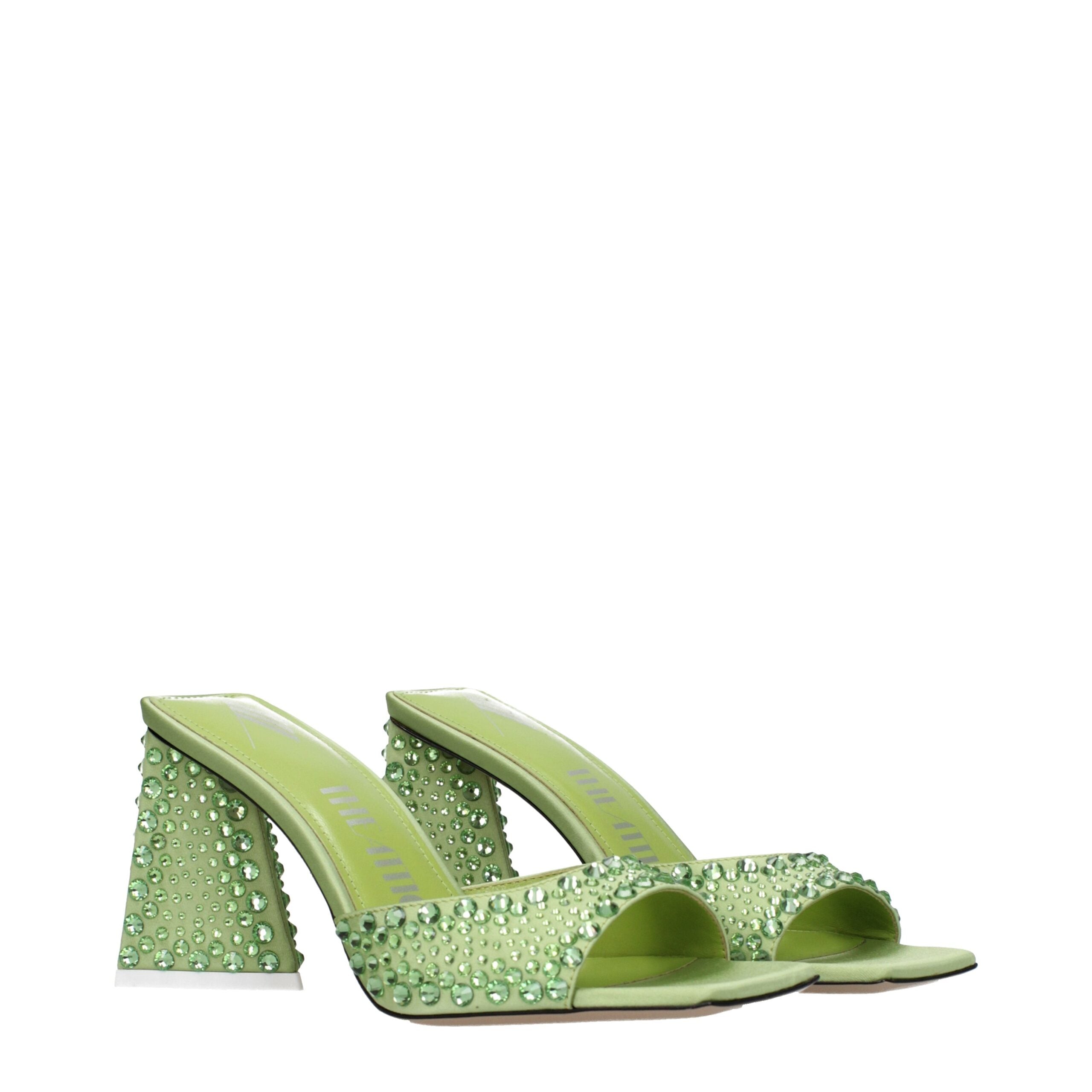 The Attico Satin Women's Sandal, зеленый — фото 2