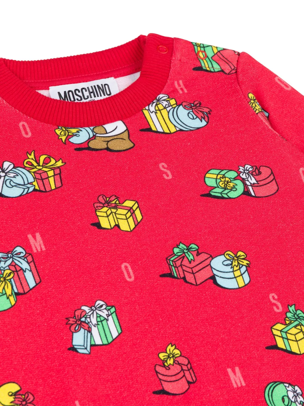Толстовка с графичным принтом Moschino Kids, красный — фото 3
