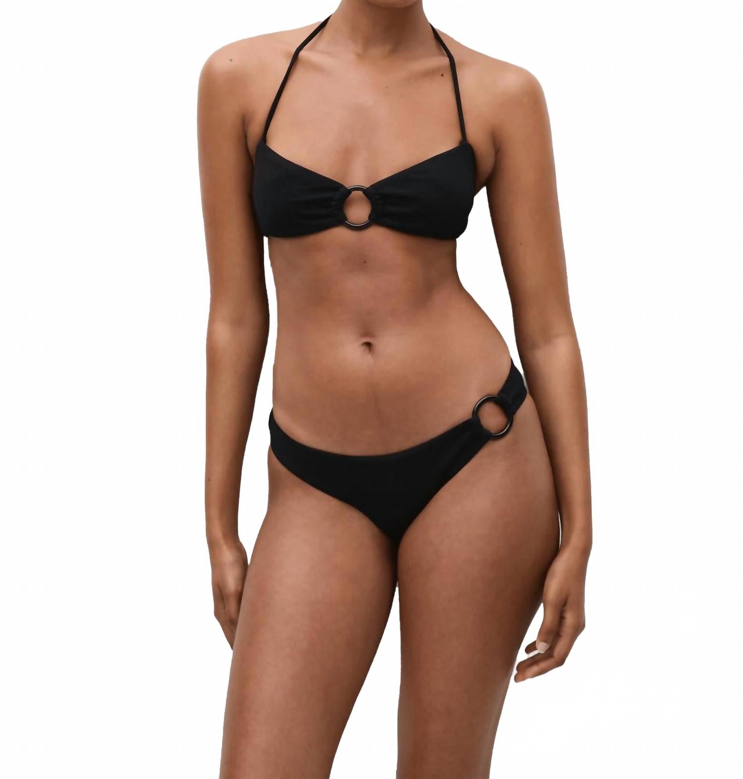 

Топ-бандо с кольцом черного цвета Matteau