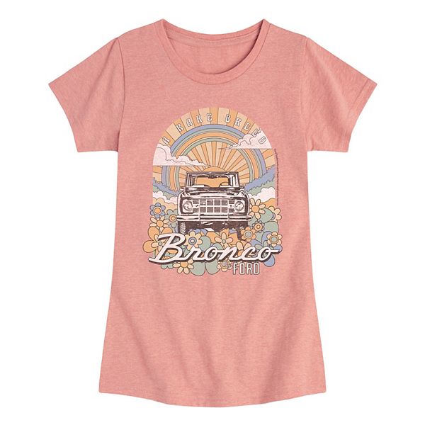 

Футболка с принтом Ford Bronco Rare Breed для девочек 7-16 лет Licensed Character, Desert Pink