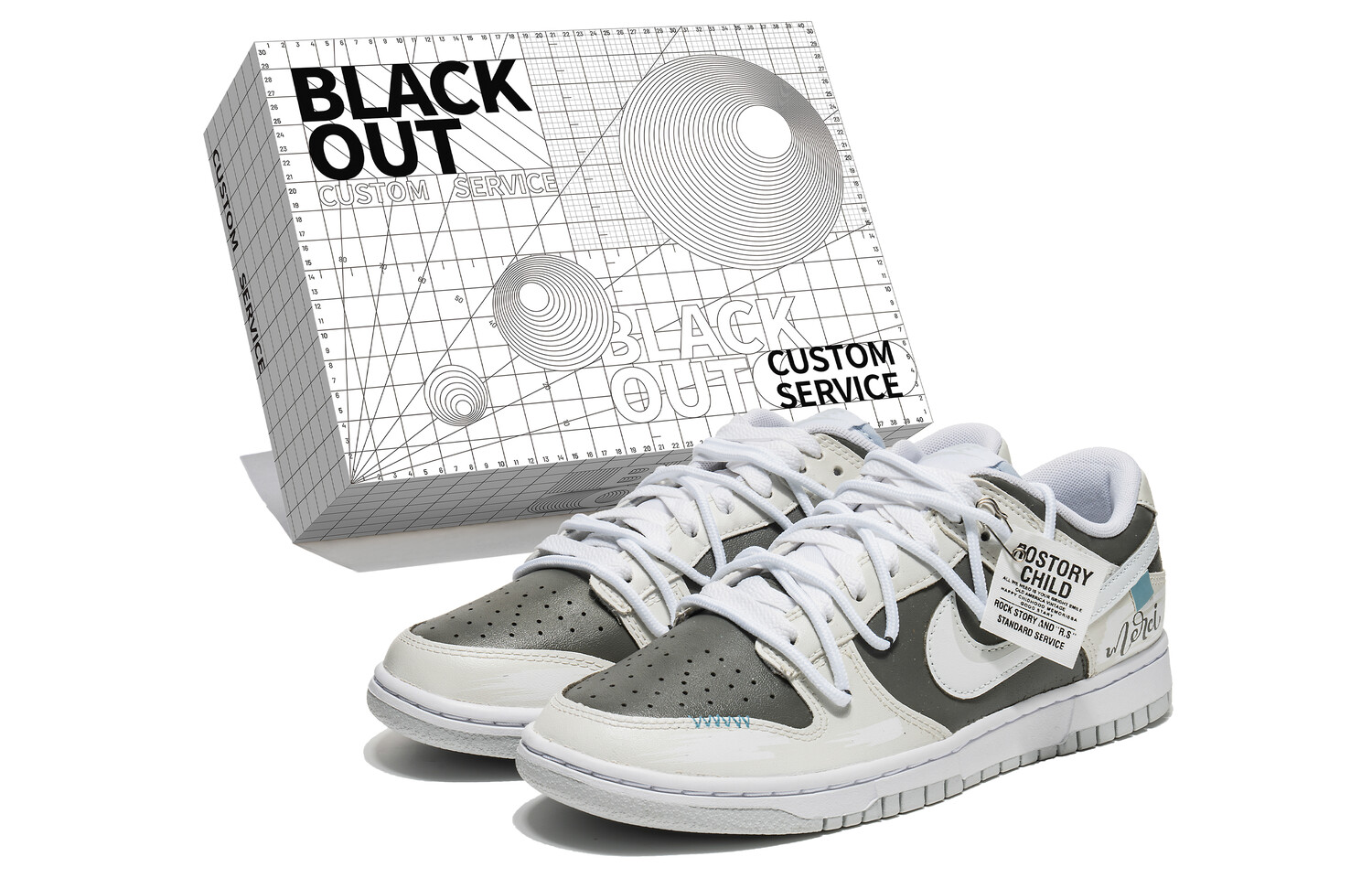 

Кроссовки Nike Dunk Skateboard Shoes Men Low-Top Gray White