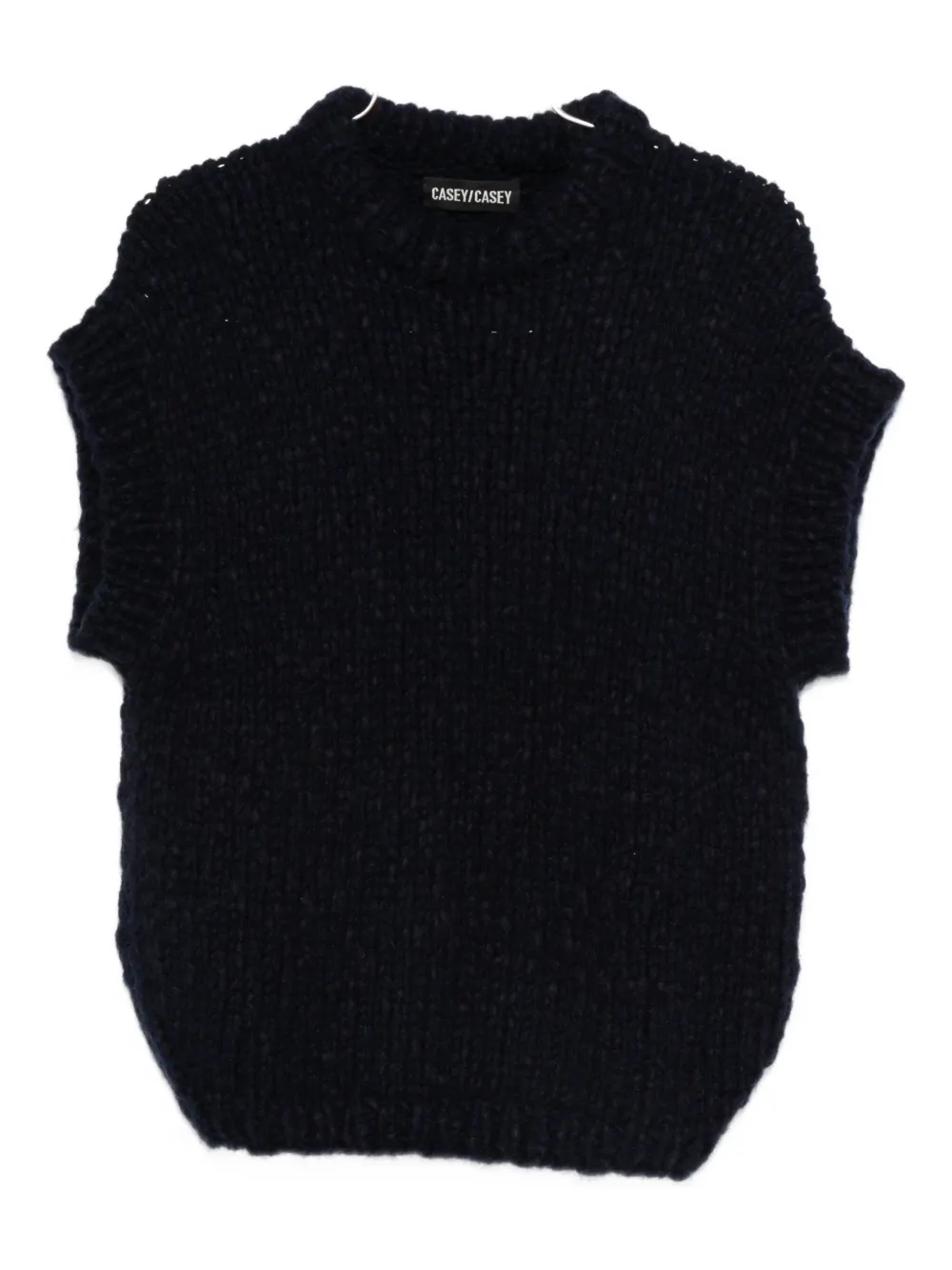 

Вязаный топ с короткими рукавами Casey Casey, синий