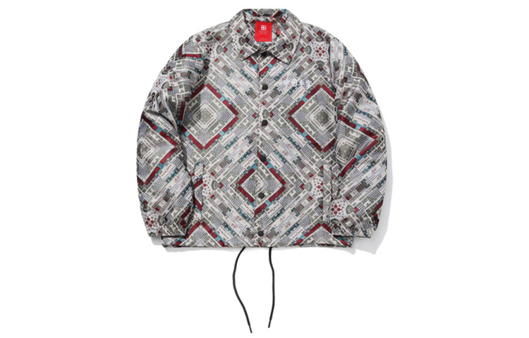

LiNing Куртка мужская желто-серая с принтом, Yellow Gray All over Print