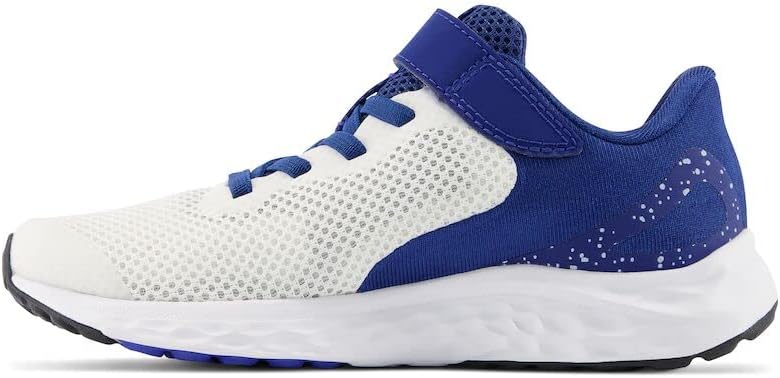 Кроссовки New Balance Unisex-Child Fresh Foam Arishi V4 с шнуровкой, белый/синий — фото 2