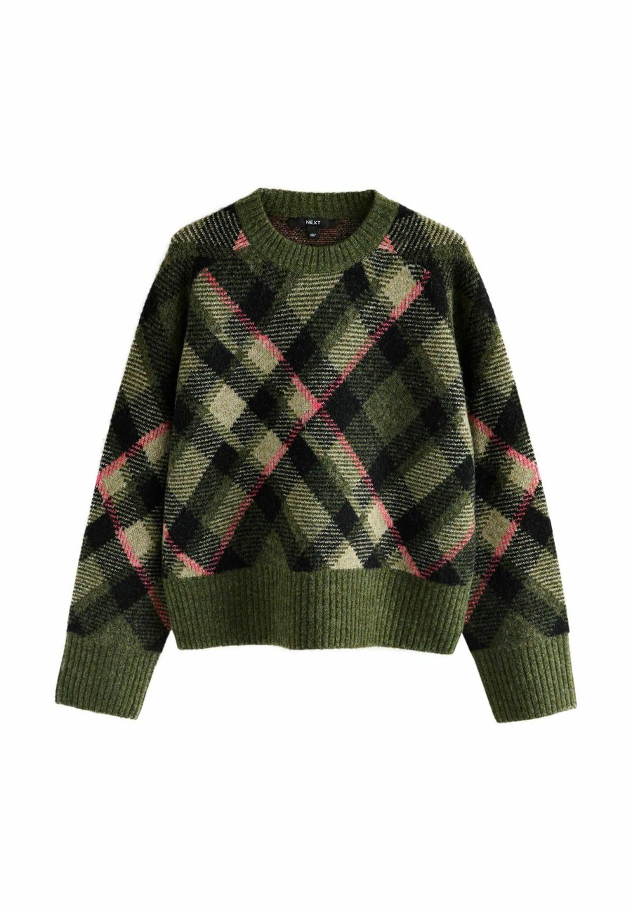 

Джемпер Next Jumper, Khaki Green Tartan Check/Green