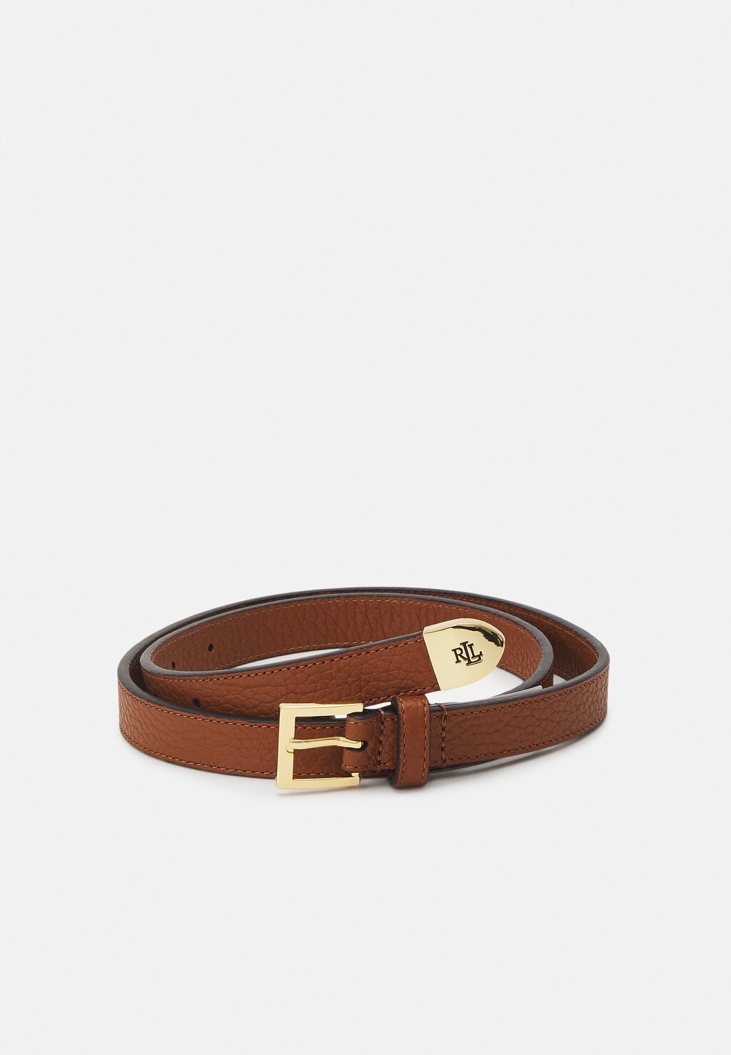 

Ремень Lauren Ralph Lauren с золотой пряжкой, коричневый