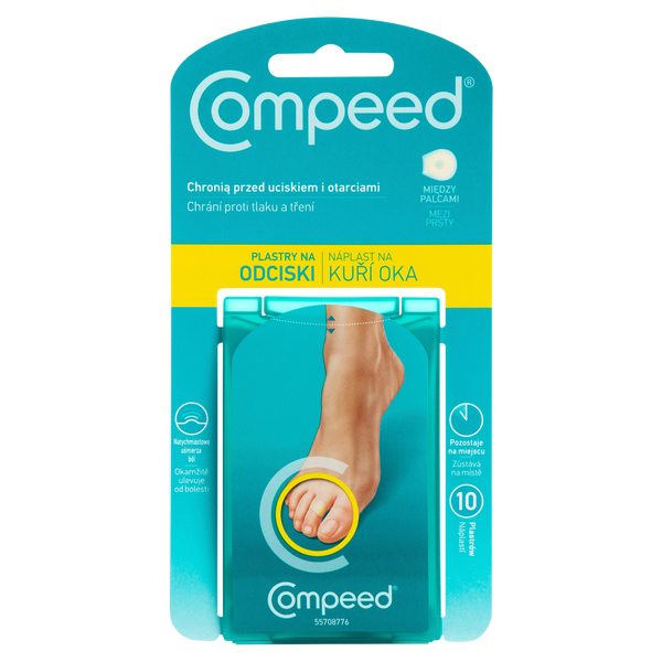 

Пластыри от мозолей между пальцами ног, 10 шт./1 уп. Compeed