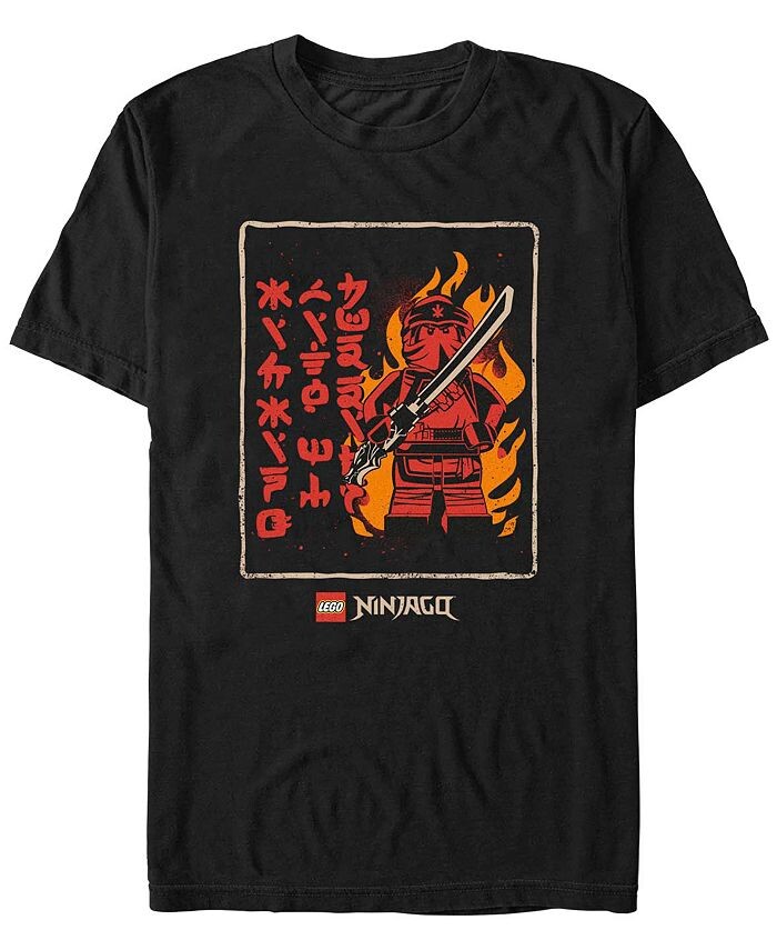 

Мужская футболка с коротким рукавом LEGO Ninjago Fire Ninja Fifth Sun, черный