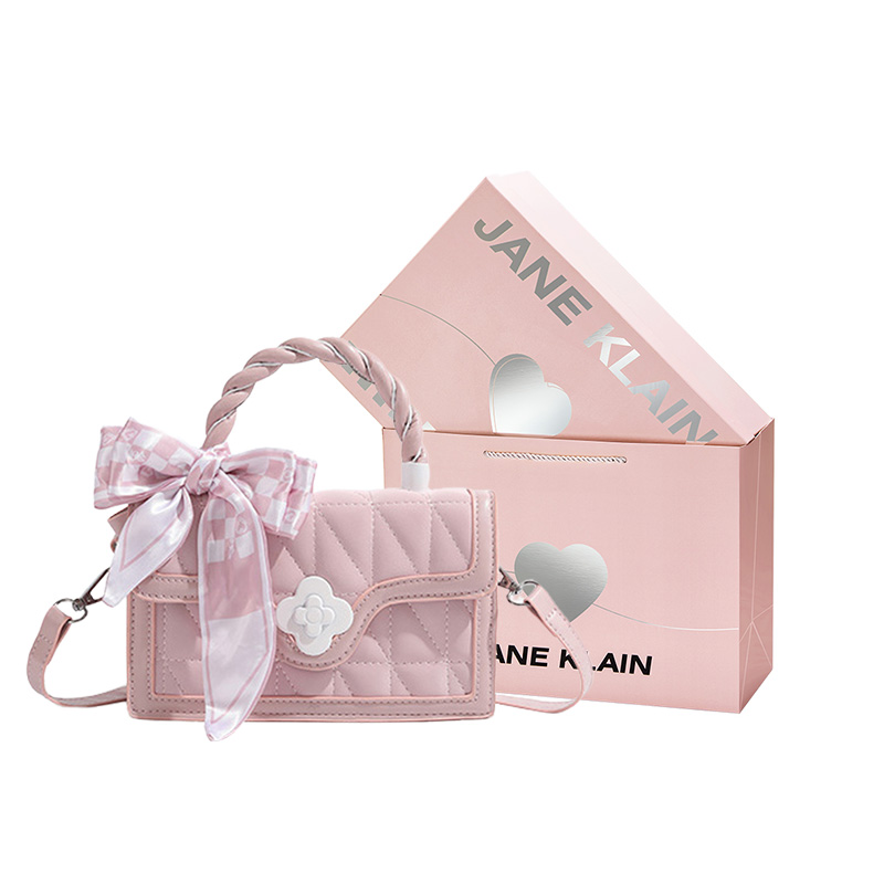 

JANE KLAIN Маленькая квадратная сумка через плечо, Pink Plaid