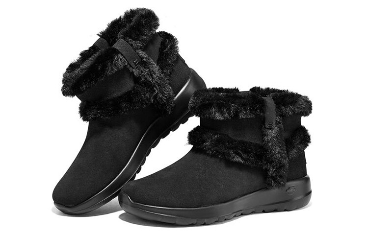 Женские ботинки Skechers зимние с меховой отделкой, черный — фото 3
