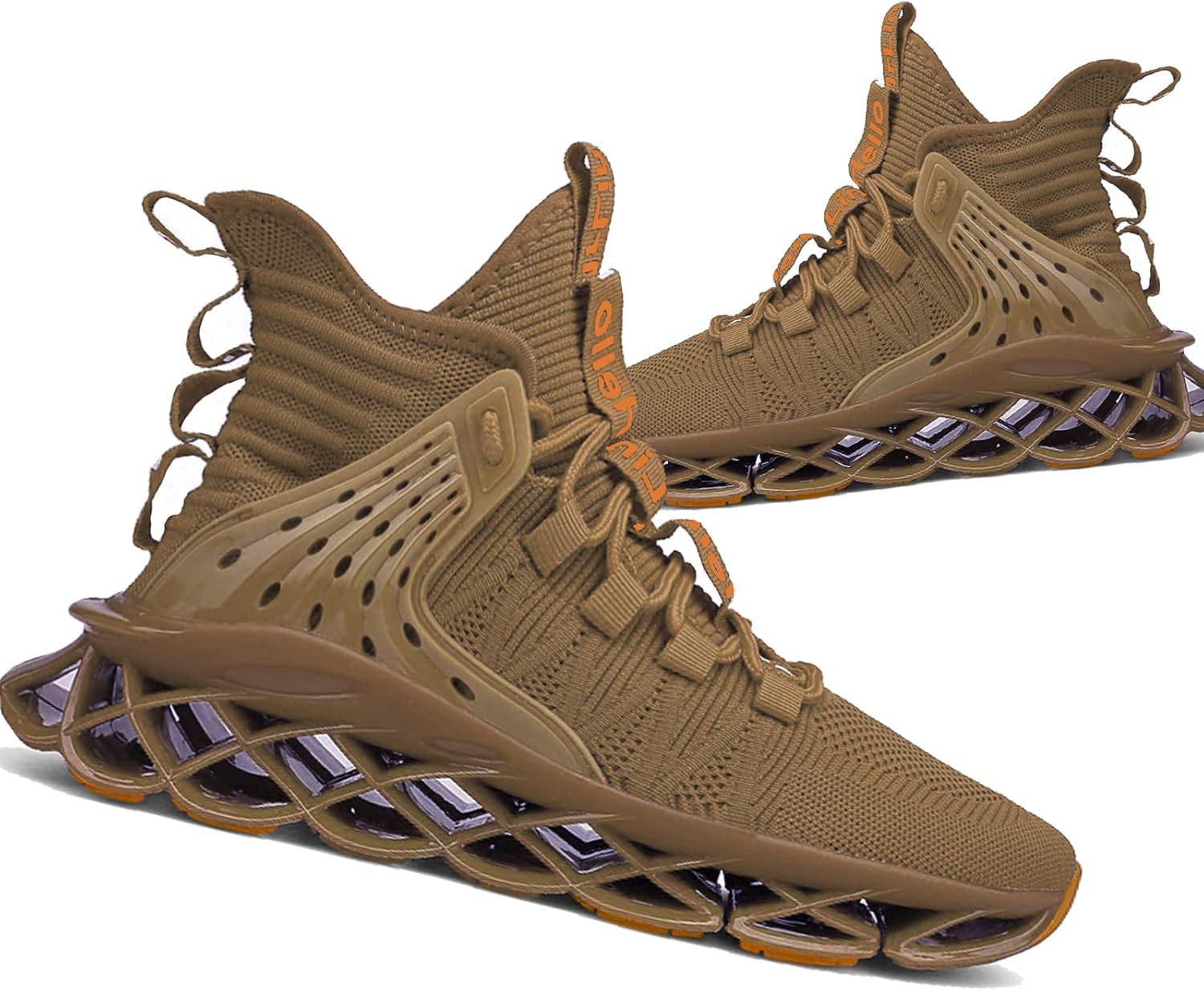 

Мужские кроссовки для бега Hello MrLin с противоскользящей подошвой, для тенниса и ходьбы, блейдовый тип, стиль хип-хоп, коричневый