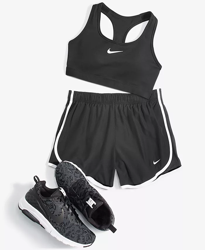 Женский спортивный бюстгальтер с мягкой подкладкой Swoosh Nike, черный — фото 3