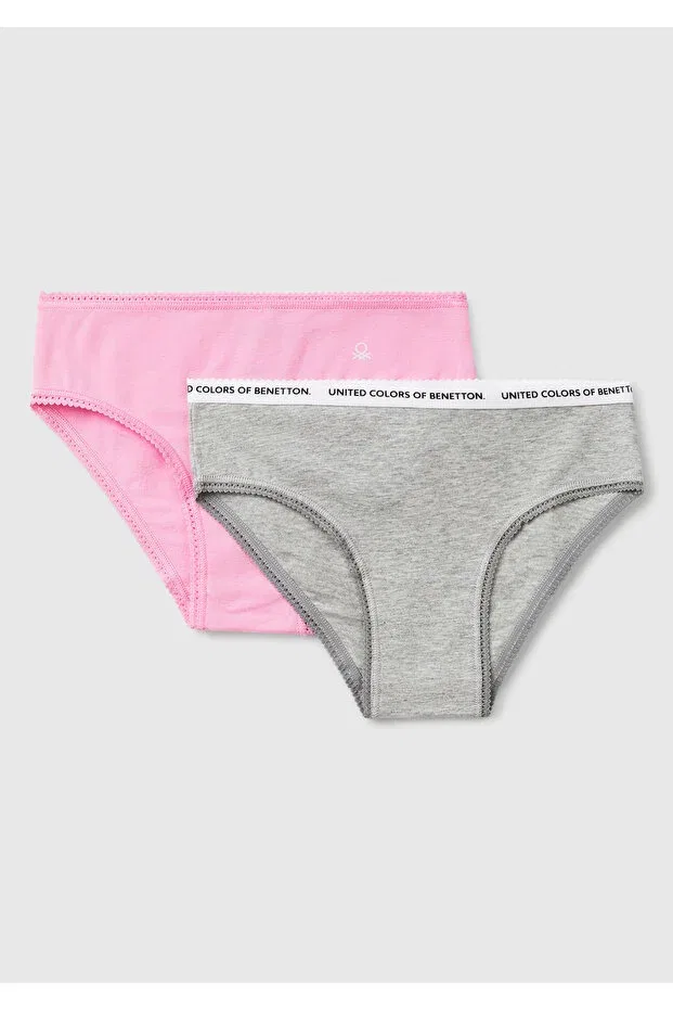 Детский комплект трусов для девочек с принтом 2-piece panties set United Colors Of Benetton, Pink